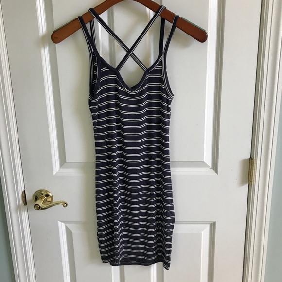 Ribbed Body con striped tank dress - Picture 4 of 8